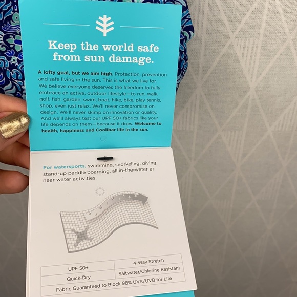 Coolibar Reversible Swim Bra - Picture 5 of 10